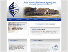 Tablet Screenshot of adcockinsurance.com
